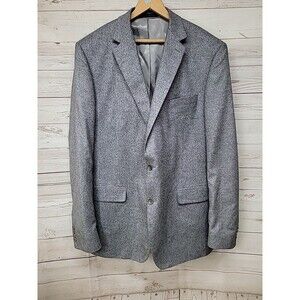 Paul Betenly‎ Men’s Gray Amicale Silk Cashmere Sport Coat Blazer Jacket Size 46L